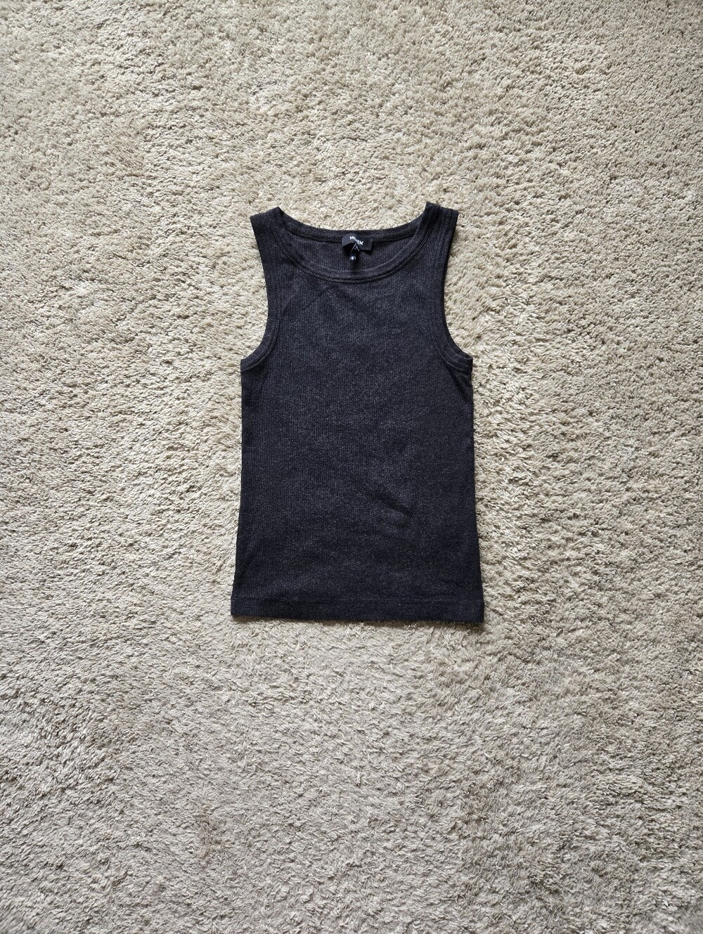 ME+EM Ribknit Tank Top Womens 6 Gray
